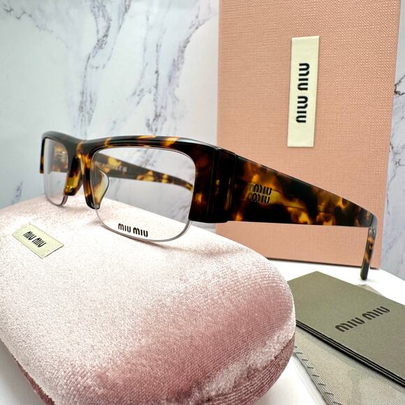 NEW MIU MIU Sunglasses Brown Tortoise Vedette Seen On Kylie Jenner New - Picture 12 of 16